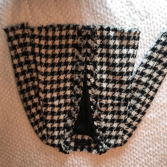 Zara Frayed Checked Blazer - Picture 4 of 8
